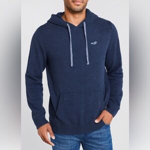 Hollister S Men’s Blue Cotton Hoodie Sweater Knit